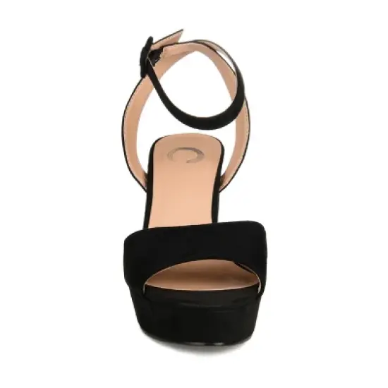 Journee Collection Womens Nairri Open Toe High Block Heel Pumps image {5}