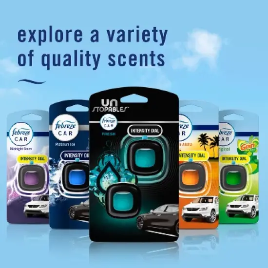 Febreze Unstopables Car Odor-Fighting Car Freshener - Fresh Scent - 0.14 fl oz/2pk image {8}