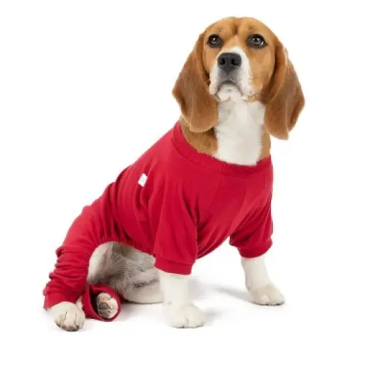 Leveret Dog Cotton Solid Color Pajamas image {1}
