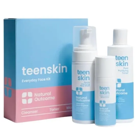 Natural Outcome Vegan Teenskin Everday Face Kit |Teen Daily Boys & Girls Skin Care Regimen | Face Wash, Toner, & Moisturizer - (6.7 oz) image {4}