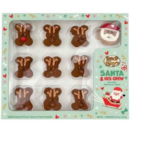 Midlee Santa & His Reindeer Christmas Dog Cookie Treats image {4}