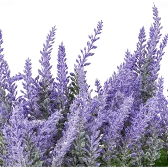 Artificial Lavender Fake Flower Plant in Rustic Pot Wooden Box for Decorations image {5}