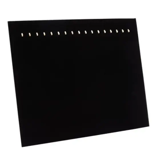 Genie Crafts Genie Crafts 2-Pack Jewelry Display for Selling - Velvet Necklace Holder Stand, Organizer for Retail (17 Hooks, Black) image {7}