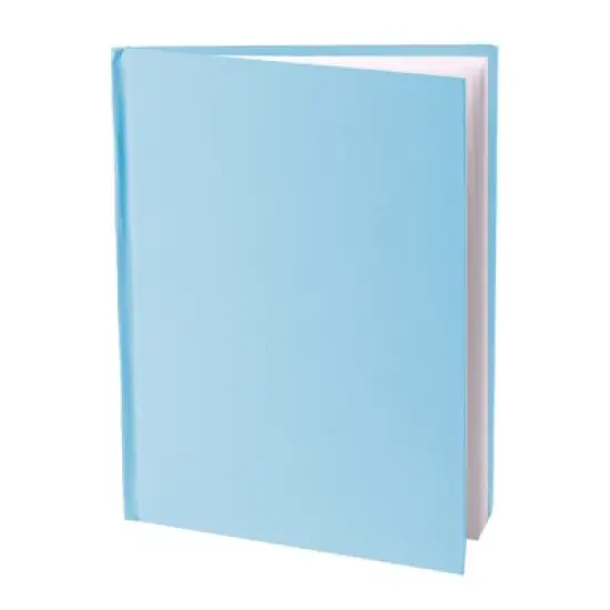 Young Authors Blue Hardcover Blank Book, White Pages, 11"H x 8-1/2"W Portrait, 14 Sheets/28 Pages, Pack of 6 image {1}