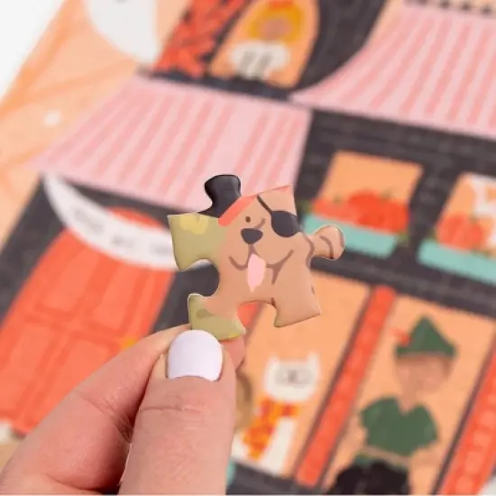 Trick or Treat Puzzle - 300pc: Pippi Post Holiday Jigsaw, Shapes & Colors, Paperboard Material image {2}
