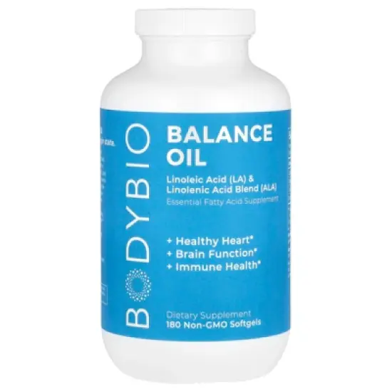 BodyBio Balance Oil, Linoleic Acid (LA) & Linolenic Acid Blend (ALA), 180 Softgels image {4}