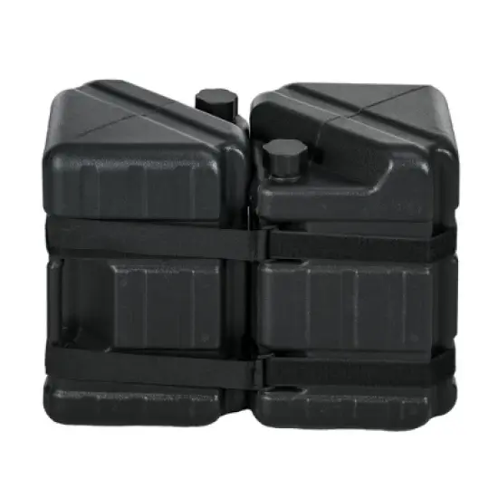 Outsunny Straight Leg Canopy Weights, Tent Weights Set of 4, Water or Sand Filled, with Built-in Handles and Secure Straps image {5}