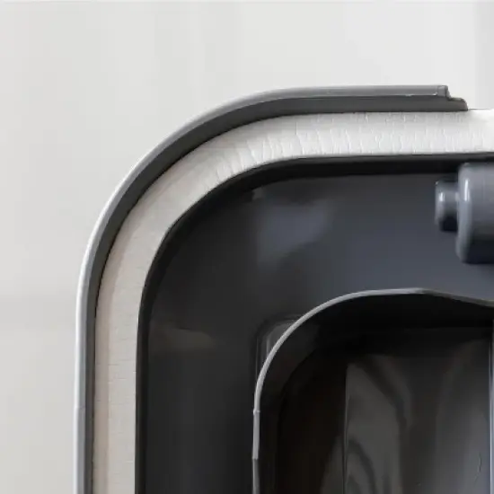 IRIS USA 30 lbs Dog Food Storage Container with Wheels, Airtight Lid, 2-Cup Scoop, 2 Pack, Gray/Dark Gray image {6}