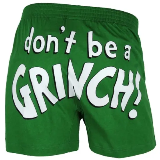 Dr. Seuss Men's The Grinch And Max Don't Be A Grinch Boxers Underwear image {1}