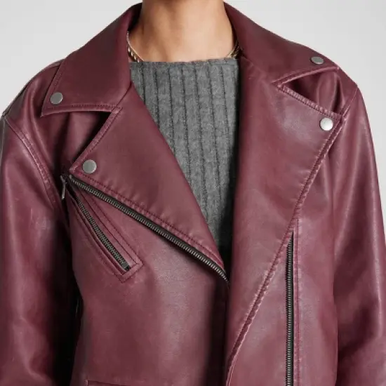 Women's Faux Leather Biker Jacket - Wild Fable&trade; image {4}