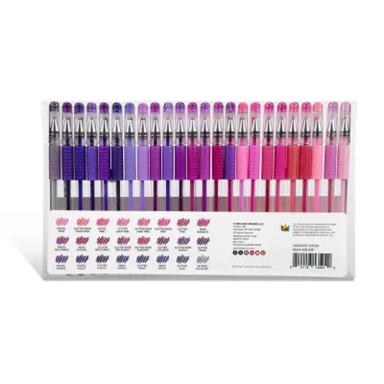 KINGART Gel Pens, Soft Grip, 24 Pink & Purple Tone Colors image {9}