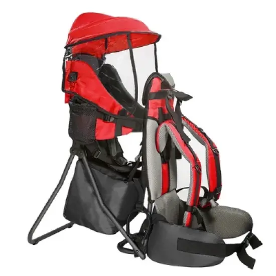 ClevrPlus CC Hiking Child Carrier Baby Backpack Camping for Toddler Kid, Red image {1}