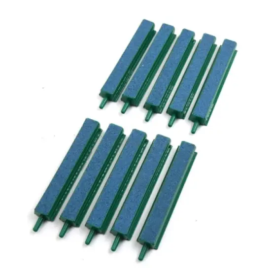 Unique Bargains Fish Tank Cleaner Bubble Release Oxygen Diffuser Air Stone 4.5" 10 Pcs image {1}
