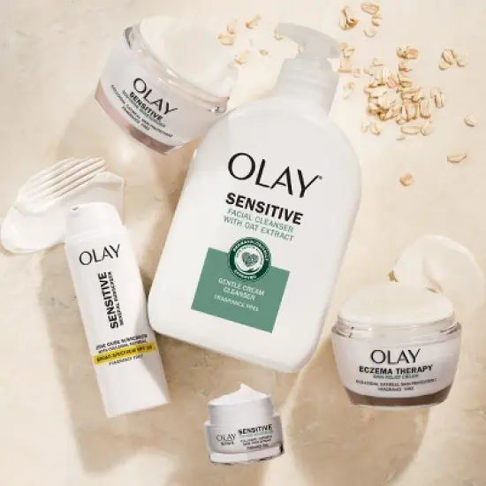 Olay Sensitive Eczema Therapy Skin Relief Face Moisturizer Cream with Colloidal Oatmeal - Fragrance Free - 1.7oz image {7}