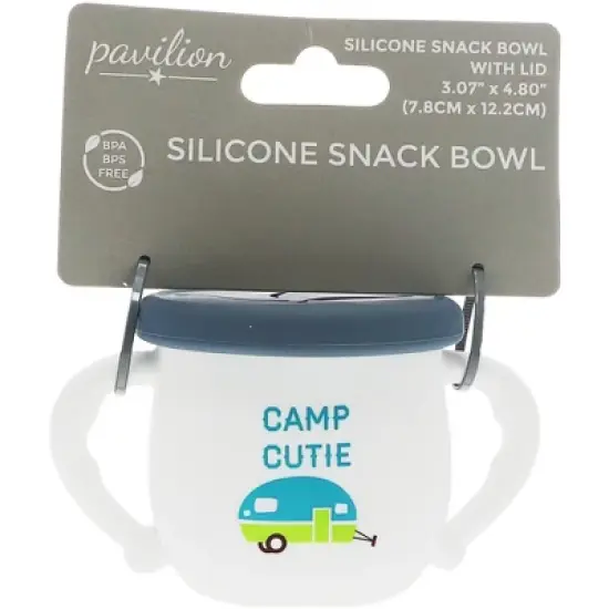 Pavilion Gift Company - Camp Cutie - 3.5" Silicone Snack Bowl with Lid - Dining Bowls image {6}