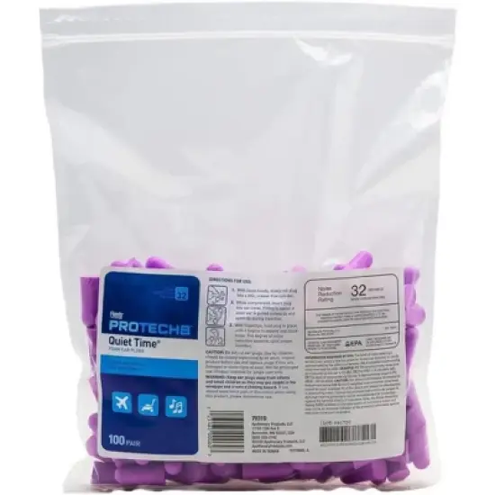 Acu-Life Foam Ear Plugs for Loud Noise, Traveling, Concerts, NRR 32 (100 Pair) image {1}