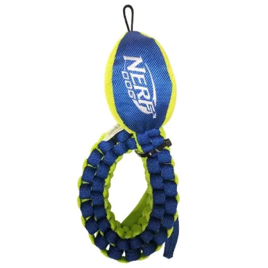 NERF Vortex Chain Braid Head Dog Toy - Blue/Yellow - L image {3}