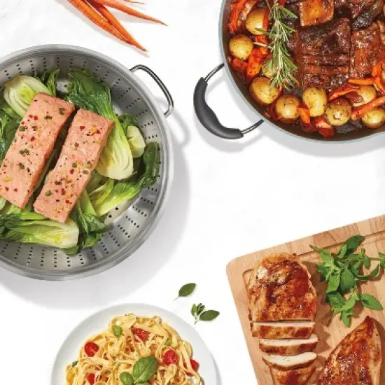 Cuisinart Preferred Pan 4pc Cookware Set Matte Black: Nonstick Ceramic, Dishwasher-Safe, Induction Compatible, Lifetime Warranty image {4}