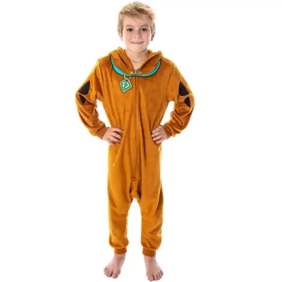 Scooby Doo Costume Kids Union Suit Sleeper Pajamas image {1}