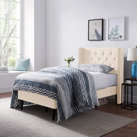 Tourmaline Contemporary Upholstered Bed - Christopher Knight Home image {1}