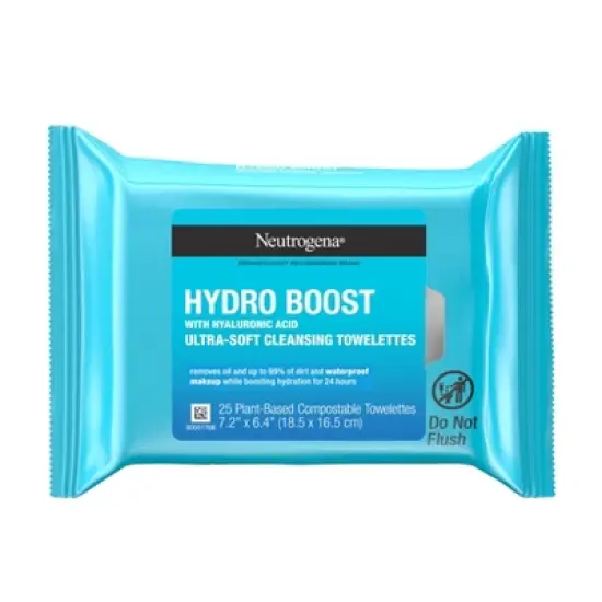 Neutrogena Hydro Boost Face Cleansing Makeup Wipes with Hyaluronic Acid - 25ct image {12}
