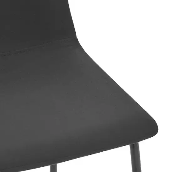 Barton Set of 2 Myrick Bar Chairs Counter Height Backrest and Footrest, Black image {3}