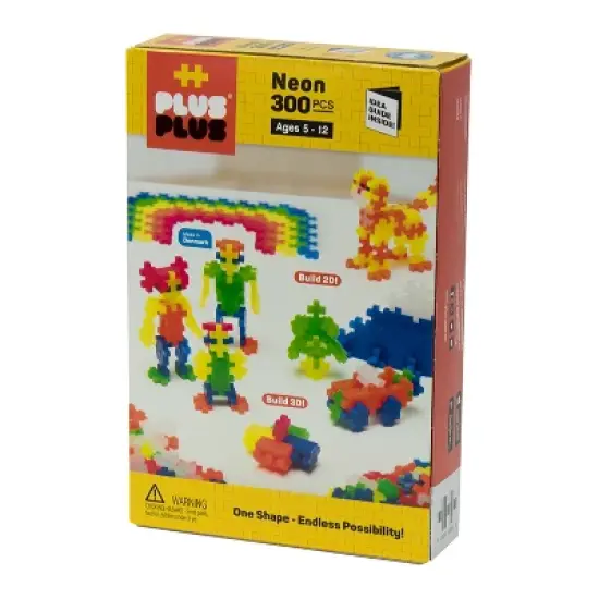 Plus-Plus Open Play Set, Neon, 300 pieces image {1}