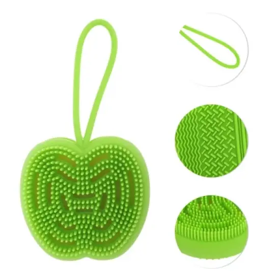 Unique Bargains Apple Shape Bath Brush Green 1 Pc image {2}