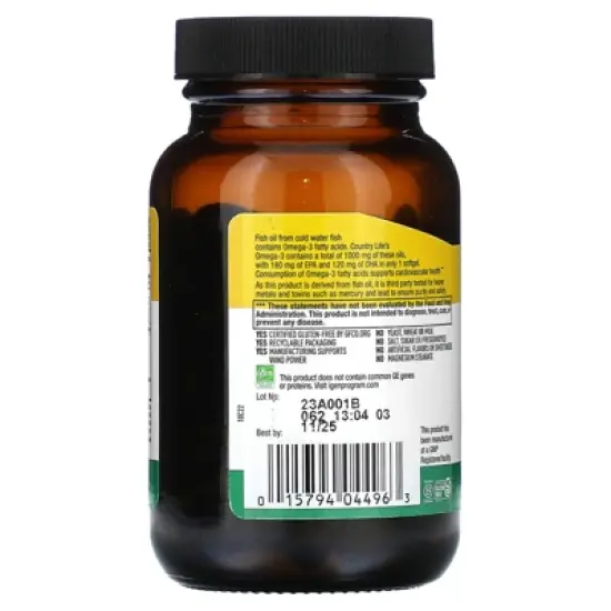 Country Life Natural Omega-3, 1,000 mg, 50 Softgels image {2}