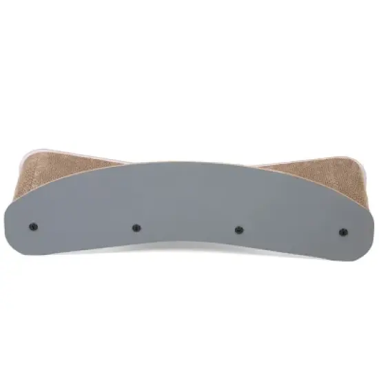 SEVOBAL 26" 2-in-1 Reversible Cat Scratcher and Lounger Curved Cardboard Durable Scratching Pad with Catnip for Indoor Cats Durable MDF Base with Toy image {4}