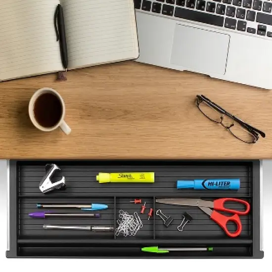 Mount-It! Under Desk Slide Out Pencil Drawer,  Slide Out Under Desk Tray for Storage of Pen, Pencil and Other Office Essentials image {2}