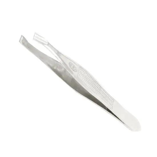 Unique Bargains Cosmetic Tool Plucker Eyebrow Tweezers 3.5 Inch Length Silver Tone image {1}