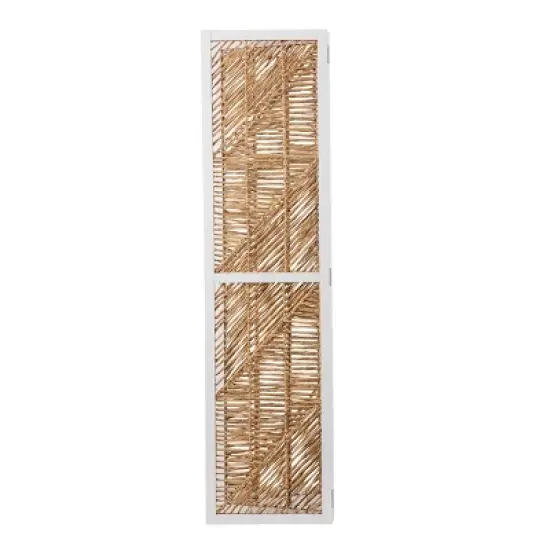 Merbrook Woven Room Divider White/Natural - Aiden Lane image {1}