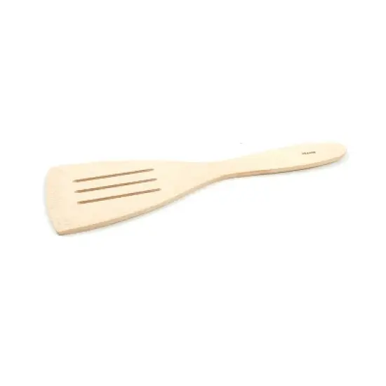 Vollum Wooden Slotted Spatula made of Beechwood - 11-3/4" image {2}