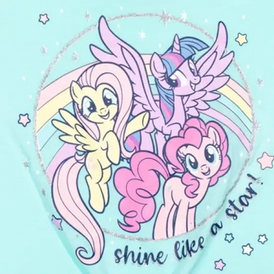 My Little Pony Girls T-Shirt and French Terry Shorts Outfit Set Little Kid image {4}