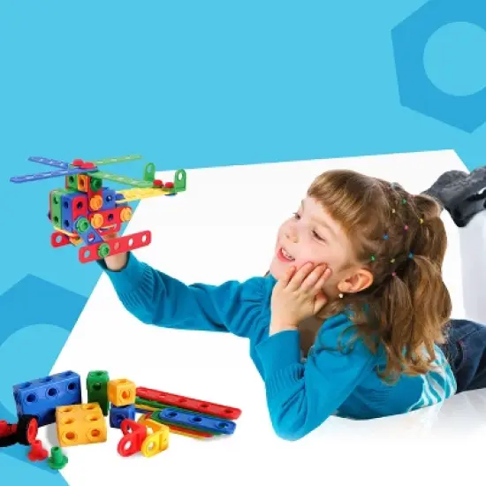 Brickyard Building Blocks STEM Toys - Educational Building Blocks for Kids - 163 Pieces image {5}