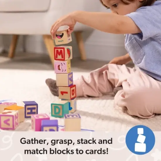Melissa & Doug Ms. Rachel Letter, Number, and Game Wooden Learning Blocks with Activity Cards image {1}