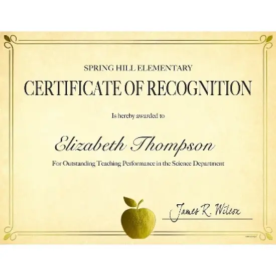 Great Papers Bright Apple Certificates 8.5" x 11" Yellow/Gold 15/Pack (2020003) image {2}
