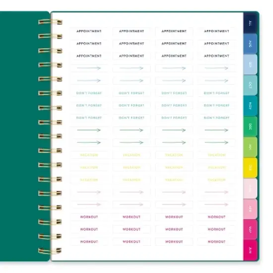 Emily Ley for At-A-Glance 2025-2026 Weekly/Monthly Planner 3/4"x7-7/8"x8-7/8" Green image {4}