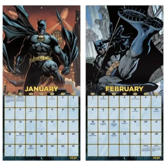 Trends International 2026 The Batman Comic 12"x12" Wall Calendar image {5}