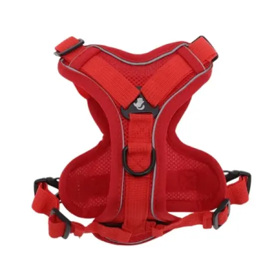 Unique Bargains Cat Harness and Leash with Reflective Strips Medium Red 1 Set image {6}