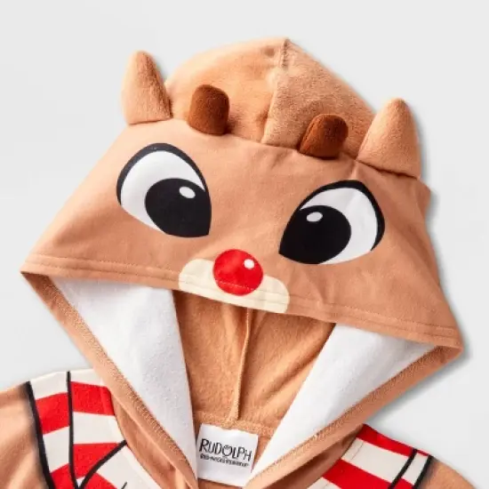 Girls' Rudolph the Red-Nosed Reindeer Union Suit - Brown image {2}