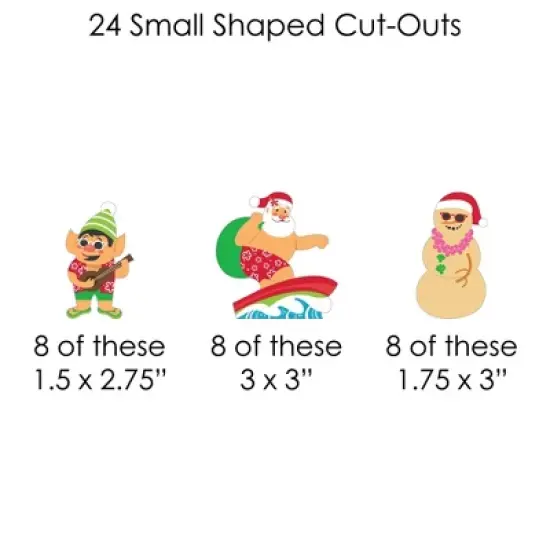 Big Dot of Happiness Tropical Christmas - Beach Santa Holiday Party DIY Decorations - Clothespin Garland Banner - 44 Pc image {5}