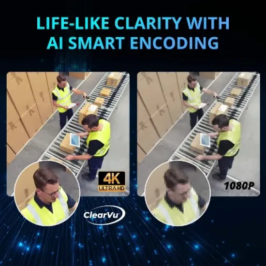 Defender AI POWERED Sentinel 4K Ultra HD Wired 8 Channel PoE NVR Security System, 1TB HDD & 4 Metal Cameras image {4}