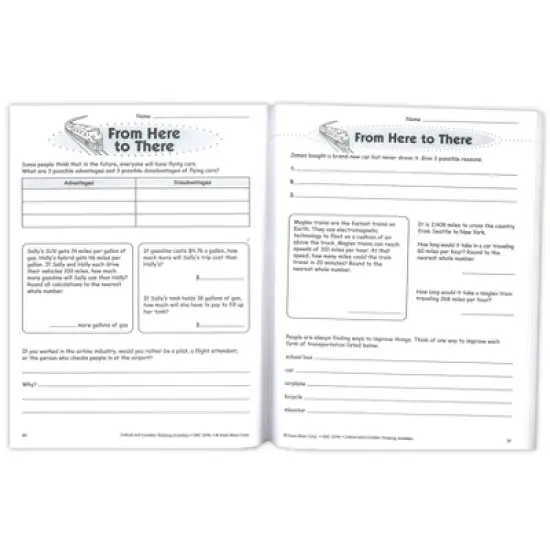 Evan-Moor Educational Publishers Critical and Creative Thinking Activities Book, Grade 6+ image {2}