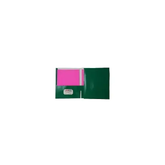 JAM Paper Glossy 2-Pocket Presentation Folder Green 100/Box 5042560B image {5}