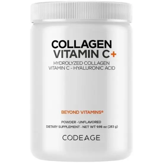 Codeage Collagen Peptides Powder Vitamin C, Enzymes, Hyaluronic Acid, Hydrolyzed Protein - 9.98 oz image {16}