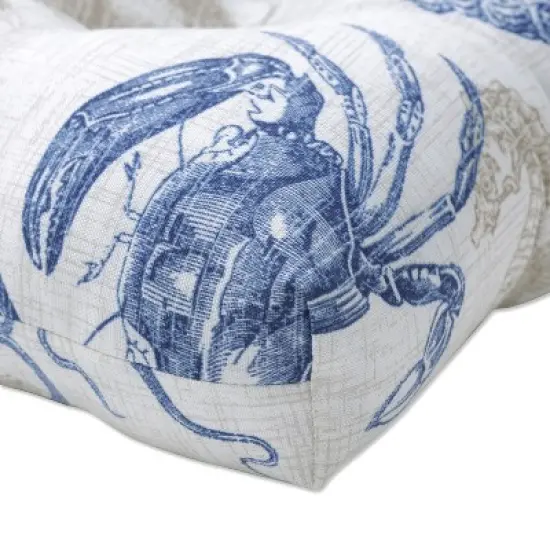 2-Piece Outdoor Wicker Seat Cushions - Sealife - Pillow Perfect image {1}