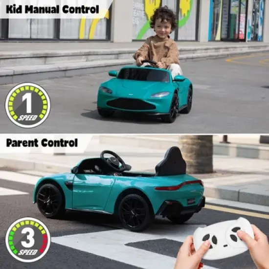Sandinrayli 12-Volt Kids Ride on Toy Car Electric Car Licensed Aston Martin with Remote Control and LED Lights image {4}