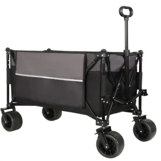 RISOKEYS Folding Wagon Cart with 480lbs Capacity,Adjustable Handle & All-Terrain Wheels | Compact Foldable Design for Camping, Beach,Outdoor image {7}